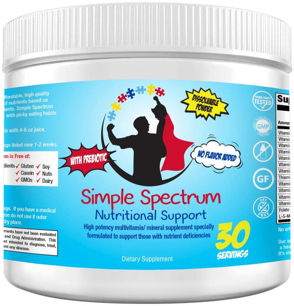 Simple Spectrum Supplement bottle available for purchase in South Africa from Simple Spectrum Solutions SA